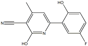 6-(5-FLUORO-2-HYDROXYPHENYL)-2-HYDROXY-4-METHYLPYRIDINE-3-CARBONITRILE Struktur