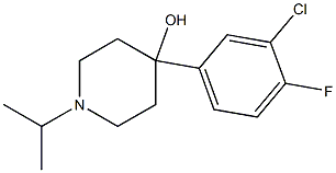 4-(3-CHLORO-4-FLUOROPHENYL)-4-HYDROXY-1-ISOPROPYLPIPERIDINE Struktur