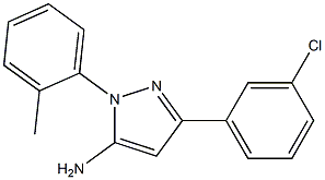 3-(3-CHLOROPHENYL)-1-O-TOLYL-1H-PYRAZOL-5-AMINE Struktur