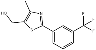 (4-METHYL-2-[3-(TRIFLUOROMETHYL)PHENYL]-1,3-THIAZOL-5-YL)METHANOL Struktur