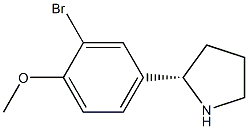 4-((2S)PYRROLIDIN-2-YL)-2-BROMO-1-METHOXYBENZENE Struktur