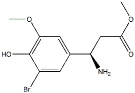 METHYL (3R)-3-AMINO-3-(3-BROMO-4-HYDROXY-5-METHOXYPHENYL)PROPANOATE Struktur