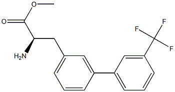 METHYL (2R)-2-AMINO-3-(3-[3-(TRIFLUOROMETHYL)PHENYL]PHENYL)PROPANOATE Struktur