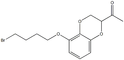 1-[5-(4-BROMO-BUTOXY)-2,3-DIHYDRO-BENZO[1,4]DIOXIN-2-YL]-ETHANONE Struktur