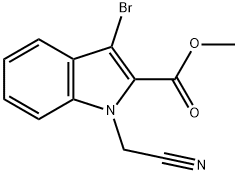 METHYL 3-BROMO-1-(CYANOMETHYL)-1H-INDOLE-2-CARBOXYLATE Struktur