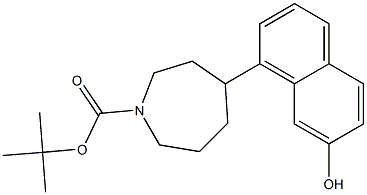 1-BOC-4-(7-HYDROXY-NAPHTHALEN-1-YL)-AZEPANE Struktur