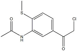 N-[5-(CHLOROACETYL)-2-(METHYLTHIO)PHENYL]ACETAMIDE Struktur