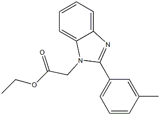 (2-M-TOLYL-BENZOIMIDAZOL-1-YL)-ACETIC ACID ETHYL ESTER Struktur