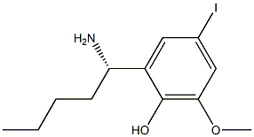 2-((1S)-1-AMINOPENTYL)-4-IODO-6-METHOXYPHENOL Struktur