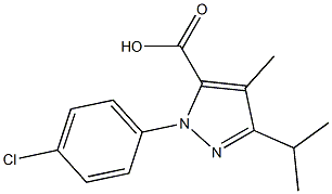 2-(4-CHLORO-PHENYL)-5-ISOPROPYL-4-METHYL-2H-PYRAZOLE-3-CARBOXYLIC ACID Struktur