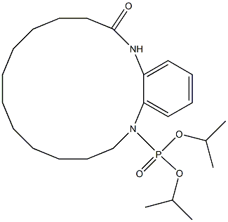 DIISOPROPYL (7,8,9,10,11,12,13,14,15,16,17,18-DODECAHYDRO-5H-5,18-DIAZABENZOCYCLOHEXADECEN-6-ONE-18-YL)PHOSPHONATE Struktur