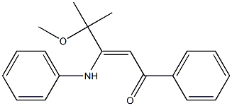 4-METHOXY-4-METHYL-1-PHENYL-3-PHENYLAMINO-PENT-2-EN-1-ONE Struktur