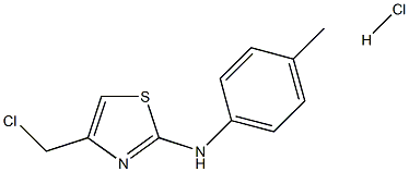 4-(CHLOROMETHYL)-N-(4-METHYLPHENYL)-1,3-THIAZOL-2-AMINE HYDROCHLORIDE Struktur