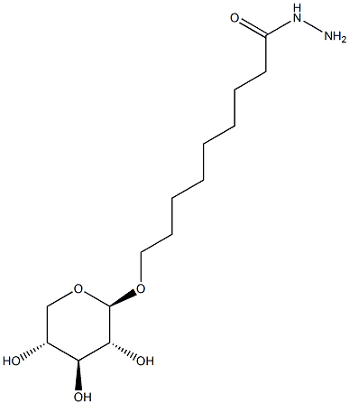 8-HYDRAZINOCARBONYLOCT-1-YL BETA-D-XYLOPYRANOSIDE Struktur