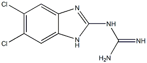 N-(5,6-DICHLORO-1H-BENZIMIDAZOL-2-YL)GUANIDINE Struktur