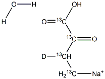 2-KETOBUTYRIC ACID-4-13C,4-D1 SODIUM SALT HYDRATE Struktur