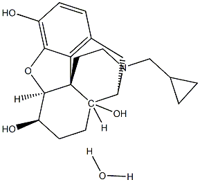 (5ALPHA,6BETA)-17-(CYCLOPROPYLMETHYL)-4,5-EPOXY-MORPHINAN-3,6,14-TRIOL HYDRATE Struktur