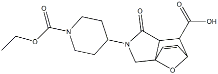 3-(1-ETHOXYCARBONYL-PIPERIDIN-4-YL)-4-OXO-10-OXA-3-AZA-TRICYCLO[5.2.1.0(1,5)]DEC-8-ENE-6-CARBOXYLIC ACID Struktur