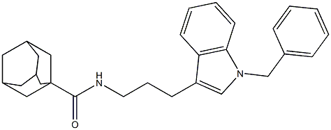 N-[3-(1-BENZYL-1H-INDOL-3-YL)PROPYL]-1-ADAMANTANECARBOXAMIDE Struktur