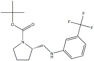 (S)-1-BOC-2-([(3-TRIFLUOROMETHYL-PHENYL)-AMINO]-METHYL)-PYRROLIDINE Struktur