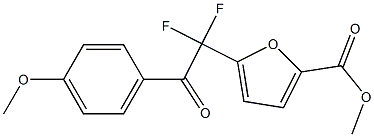 2,2-DIFLUORO-2-(5-METHOXYCARBONYL-2-FURYL)-1-[4-(METHOXY)PHENYL]ETHANONE Struktur