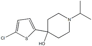 4-(2-CHLORO-5-THIENYL)-4-HYDROXY-1-ISOPROPYLPIPERIDINE Struktur