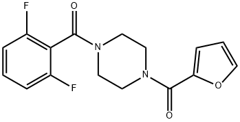 2,6-DIFLUOROPHENYL 4-(2-FURYLCARBONYL)PIPERAZINYL KETONE Struktur