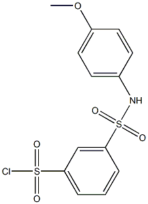 3-[[(4-METHOXYPHENYL)AMINO]SULFONYL]BENZENESULFONYL CHLORIDE Struktur