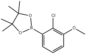 2-(2-CHLORO-3-METHOXYPHENYL)-4,4,5,5-TETRAMETHYL-[1,3,2]DIOXABOROLANE Struktur