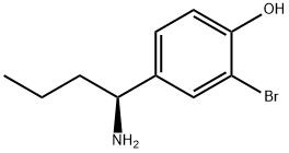 4-((1S)-1-AMINOBUTYL)-2-BROMOPHENOL Struktur