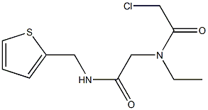 2-CHLORO-N-ETHYL-N-[2-OXO-2-[(THIEN-2-YLMETHYL)AMINO]ETHYL]ACETAMIDE Struktur