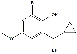 2-((1S)AMINOCYCLOPROPYLMETHYL)-6-BROMO-4-METHOXYPHENOL Struktur