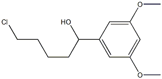 5-CHLORO-1-(3,5-DIMETHOXYPHENYL)-1-PENTANOL Struktur