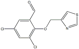 3,5-DICHLORO-2-(1,3-THIAZOL-4-YLMETHOXY)BENZALDEHYDE Struktur