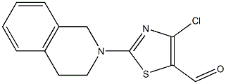 4-CHLORO-2-(3,4-DIHYDRO-1H-ISOQUINOLIN-2-YL)-THIAZOLE-5-CARBALDEHYDE Struktur