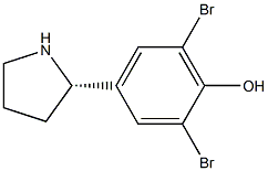 4-((2S)PYRROLIDIN-2-YL)-2,6-DIBROMOPHENOL Struktur