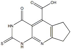 4-OXO-2-THIOXO-2,3,4,6,7,8-HEXAHYDRO-1H-CYCLOPENTA[5,6]PYRIDO[2,3-D]PYRIMIDINE-5-CARBOXYLIC ACID Struktur