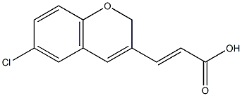 (2E)-3-(6-CHLORO-2H-CHROMEN-3-YL)ACRYLIC ACID Struktur