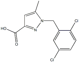 1-(2,5-DICHLOROBENZYL)-5-METHYL-1H-PYRAZOLE-3-CARBOXYLIC ACID Struktur