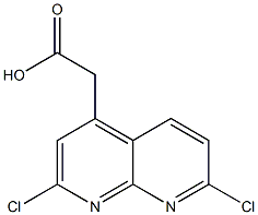 (2,7-DICHLORO-1,8-NAPHTHYRIDIN-4-YL)ACETIC ACID Struktur