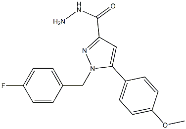 1-(4-FLUOROBENZYL)-5-(4-METHOXYPHENYL)-1H-PYRAZOLE-3-CARBOHYDRAZIDE Struktur