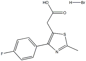 [4-(4-FLUOROPHENYL)-2-METHYL-1,3-THIAZOL-5-YL]ACETIC ACID HYDROBROMIDE Struktur