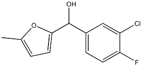 3-CHLORO-4-FLUOROPHENYL-(5-METHYL-2-FURYL)METHANOL Struktur