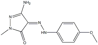 (4Z)-3-AMINO-1-METHYL-1H-PYRAZOLE-4,5-DIONE 4-[(4-METHOXYPHENYL)HYDRAZONE] Struktur