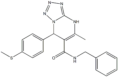 N-BENZYL-5-METHYL-7-[4-(METHYLTHIO)PHENYL]-4,7-DIHYDROTETRAZOLO[1,5-A]PYRIMIDINE-6-CARBOXAMIDE Struktur