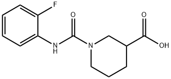 1-[[(2-FLUOROPHENYL)AMINO]CARBONYL]PIPERIDINE-3-CARBOXYLIC ACID Struktur