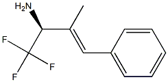 (3E)(2S)-1,1,1-TRIFLUORO-3-METHYL-4-PHENYLBUT-3-EN-2-YLAMINE Struktur