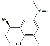 2-((1R)-1-AMINOPROPYL)-6-METHYL-4-NITROPHENOL Struktur