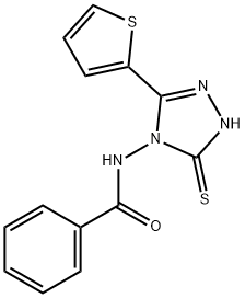 N-[3-SULFANYL-5-(2-THIENYL)-4H-1,2,4-TRIAZOL-4-YL]BENZENECARBOXAMIDE Struktur