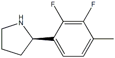 (2R)-2-(2,3-DIFLUORO-4-METHYLPHENYL)PYRROLIDINE Struktur